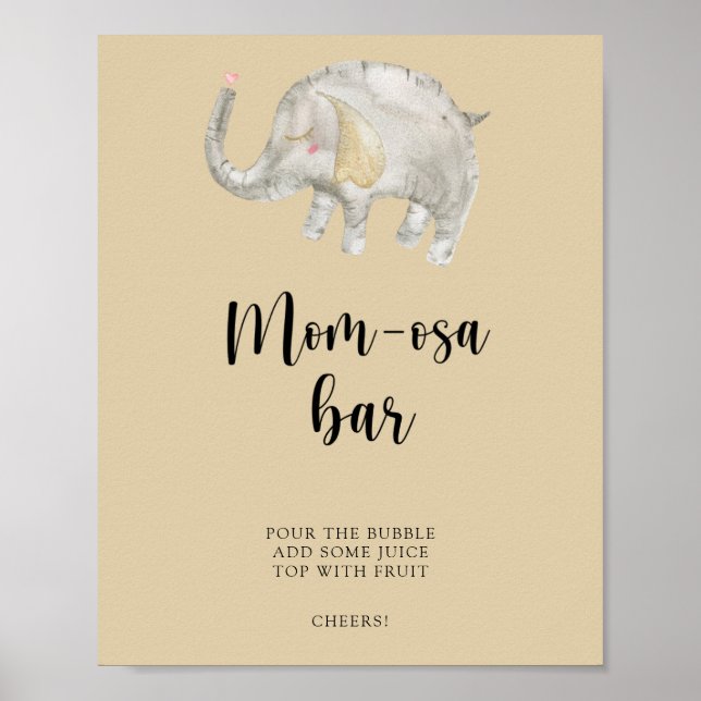 Poster Balão de Elefante \ Bar Mom-osa (Frente)