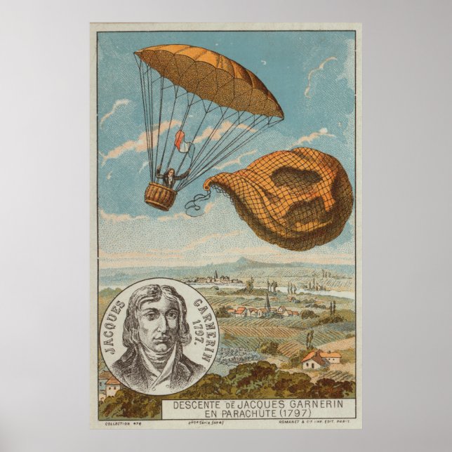 Poster Balão e paraquedas 1797 (Frente)