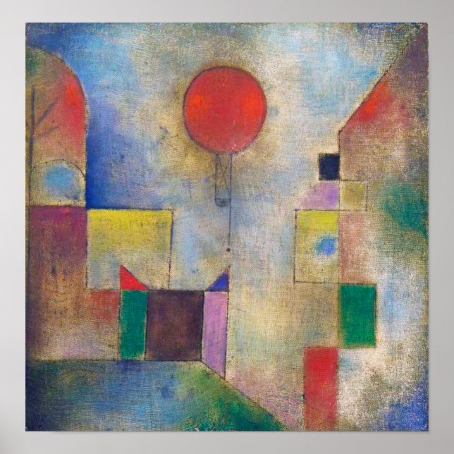 Poster Balão Vermelho, Klee (Frente)