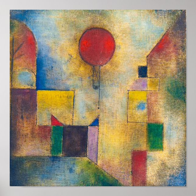 Poster Balão Vermelho | Paul Klee | (Frente)
