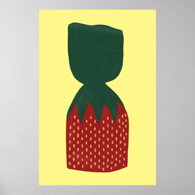 Poster Balas de Morango Bon Bons (Frente)