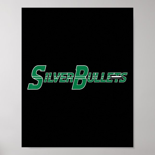 Poster Balas de Prata Softll - Verde no Azul Marinho (Frente)
