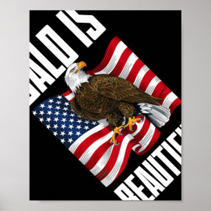 Poster Bald Eagle Bald É Belo Dia 4 De Julho Em depende