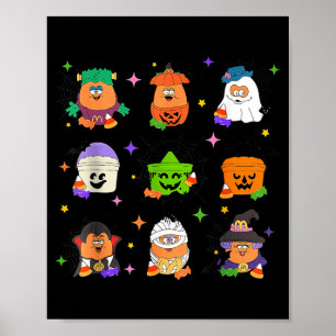 Poster Balde de Refeição Spooky Nuggets Frango de Hallowe