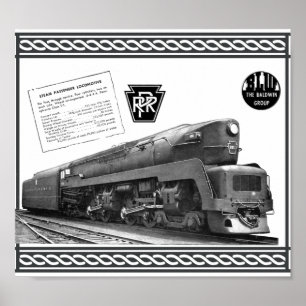 Poster Baldwin-Pennsylvania Railroad T-1 Locomotive