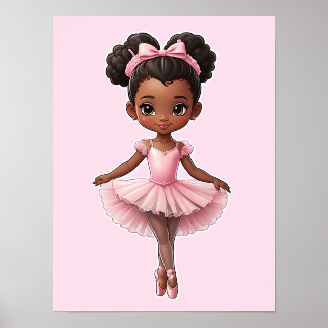 Poster Balé Ballerina Rosa Negra (Frente)