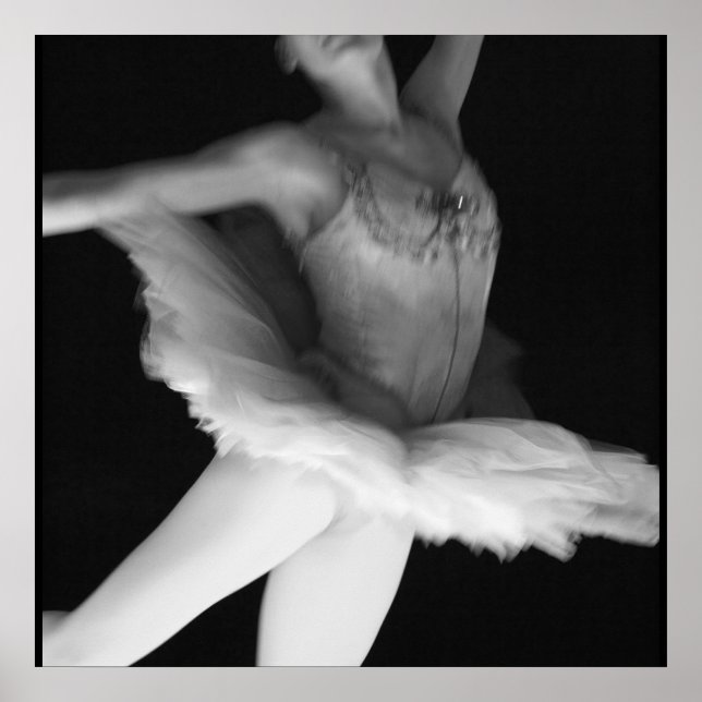 Pôster Balé - Dança - Ballerina 9 - Preto e Branco (Frente)