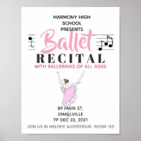 Balé de dança escolar Considerando Ballerina Rosa