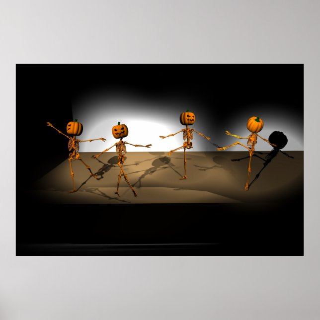 Pôster Balé de Halloween de Pumpkins dançante (Frente)