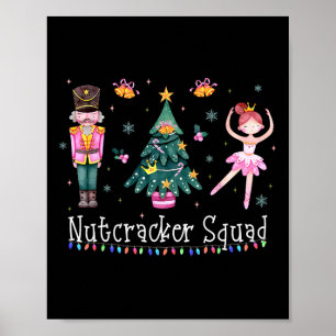 Poster Balé de Nutcracker de Natal Dançando Mulheres Cria