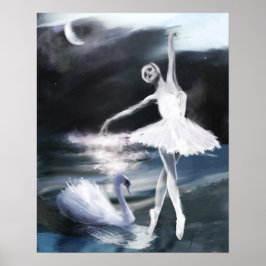 Poster Balé: Luz de lua no lago de Swan