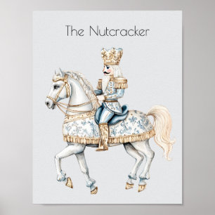 Poster Balé Nutcracker da Aquarela Natal