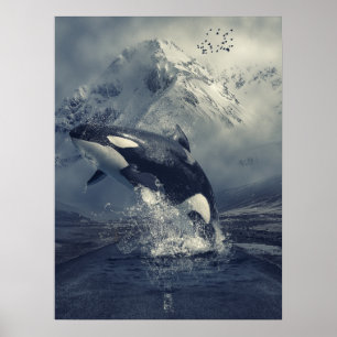 Poster Baleia Assassina Selvagem