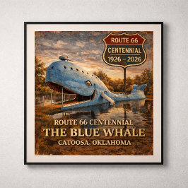Poster Baleia Azul Catoosa Centenário de Oklahoma