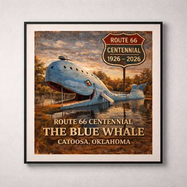 Poster Baleia Azul Catoosa Centenário de Oklahoma (Criador carregado)