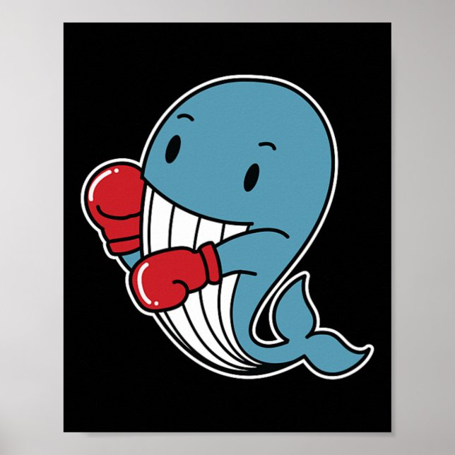 Poster Baleia Azul Faz Boxing (Frente)