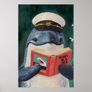 Poster Baleia Caprichosa Arte de Livro de Leitura - Anima