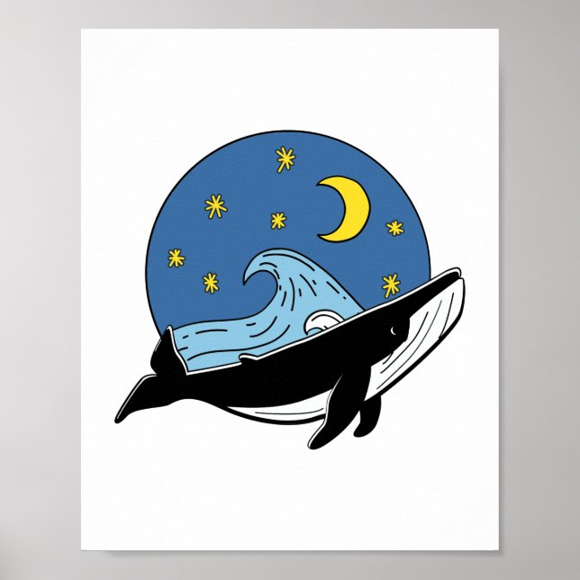 Poster Baleia Celestial (Frente)