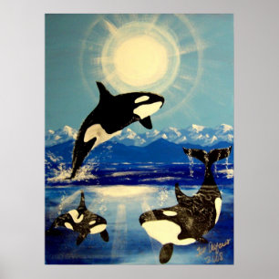 Poster baleia da orca do assassino