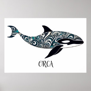 Poster Baleia mamífero golfinho orca. -grande