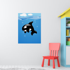 Pôster Baleia Orca no Oceano
