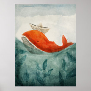 Poster Baleia Vermelha