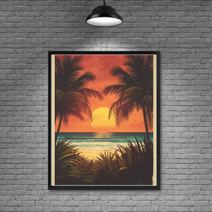 Poster Bali Bliss – Paraíso da Ilha Vintage Viagem