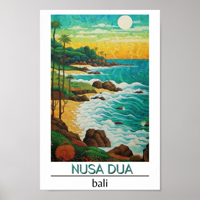 Poster Bali Indonesia Viagem Nusa Dua (Frente)