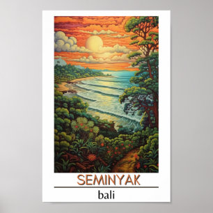Poster Bali Indonesia Viagem Seminyak
