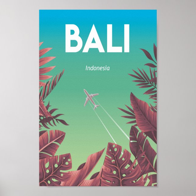 Poster Bali indonesia viagens vintage (Frente)