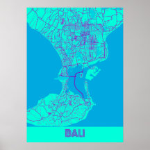 Bali - Mapa da Cidade da Indonésia
