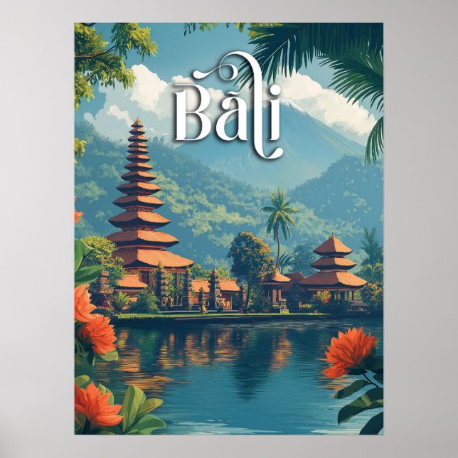 Poster Bali Paraíso: Monte Meru Majestoso (Frente)