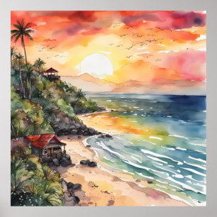 Poster Bali's Sunset Serenade