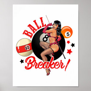 Poster Ball Breaker - Leitor de Piscina Engraçado Billiar