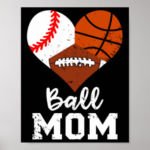 Poster Ball Mãe Diversão Baseball Basball