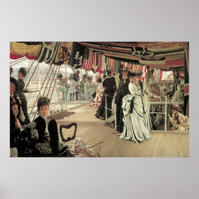 Pôster Ball on Shipboard por James Tissot, Arte Vitoriana (Frente)