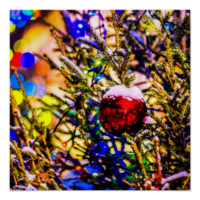 Pôster Ball Red de Natal (Frente)