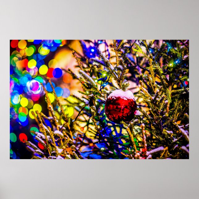 Pôster Ball Red de Natal (Frente)