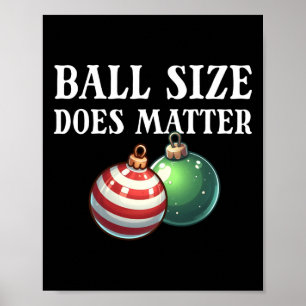 Poster Ball Size faz engraçada engrenagem de natal mascul