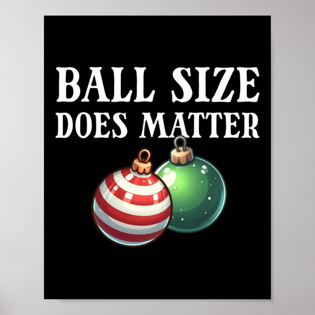 Poster Ball Size faz engraçada engrenagem de natal mascul (Frente)