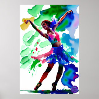 POSTER BALLERINA NO PETRÓLEO DE NEÃO