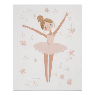 Pôster Ballerina Poster para Sala de Reprodução para Meni