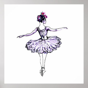 Poster Ballerina Silhouette
