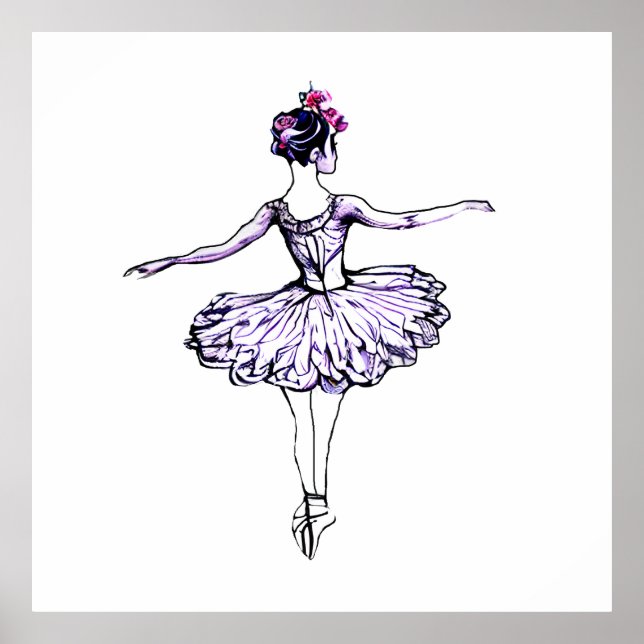 Poster Ballerina Silhouette (Frente)