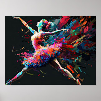 Poster Ballerina - Splash Dancing