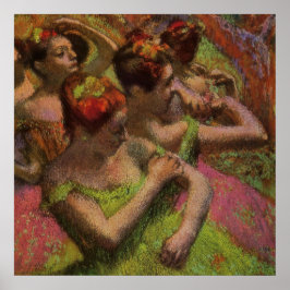 Poster Ballerinas Adjusting Their Dresses (Edgar Degas)