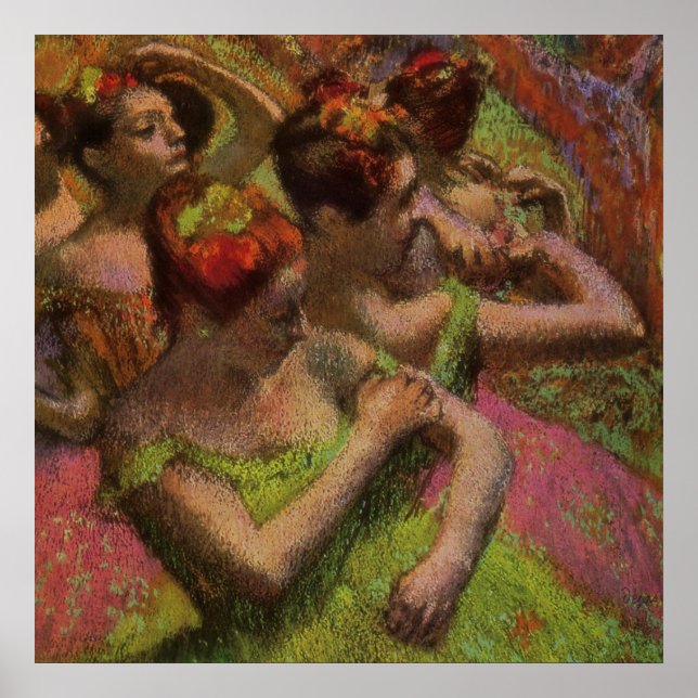 Poster Ballerinas Adjusting Their Dresses (Edgar Degas) (Frente)