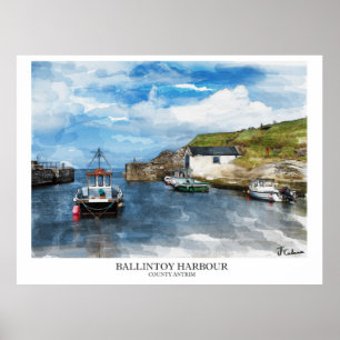 Pôster Ballintoy Harbour, Irlanda Norte