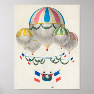 Poster Balloons and French flag