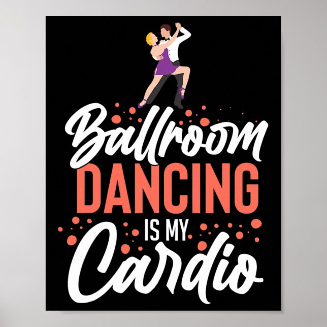 Poster Ballroom Dancing Beginner Music Dancer Lessons (Frente)